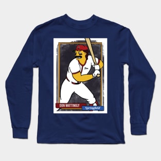 Don Mattingly Springfield Homer at the Bat Baseball Long Sleeve T-Shirt